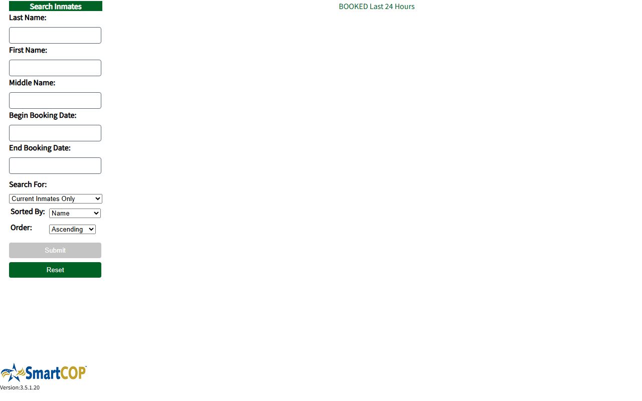Gilchrist County SmartWEB jail roster search form for booking photos and inmate records